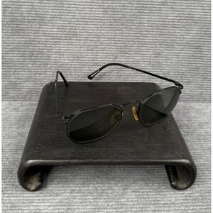 Salty Dog Black Geometric Metal Frame Sunglasses Green/Black Tint Lens Vintage